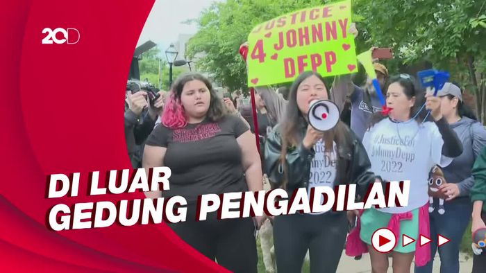 Bentrok Teriakan Pendukung Johnny Depp dan Amber Heard