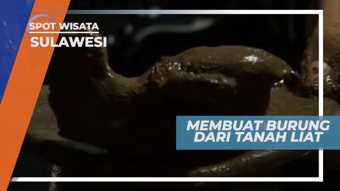 Mencoba Membuat Kerajinan Berbentuk Burung Dari Tanah Liat, Sulawesi Utara