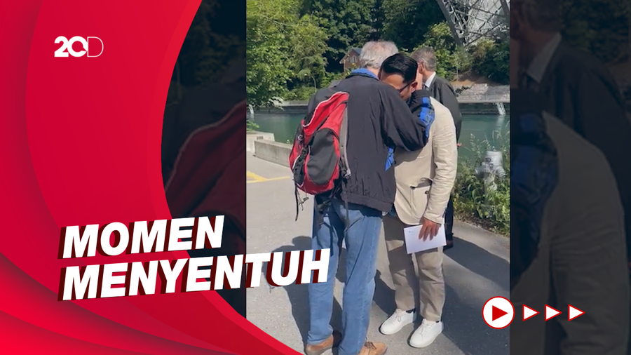 Saat Ridwan Kamil Dipeluk Heinrich, Penolong Adik Eril dari Sungai Aare