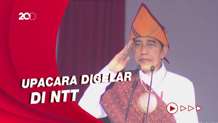 Jokowi Pakai Baju Adat Ende Pimpin Upacara Hari Lahir Pancasila