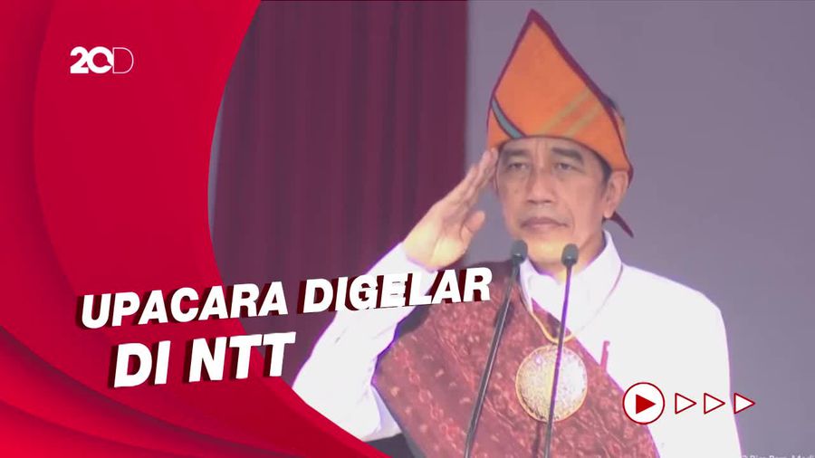 Jokowi Pakai Baju Adat Ende Pimpin Upacara Hari Lahir Pancasila