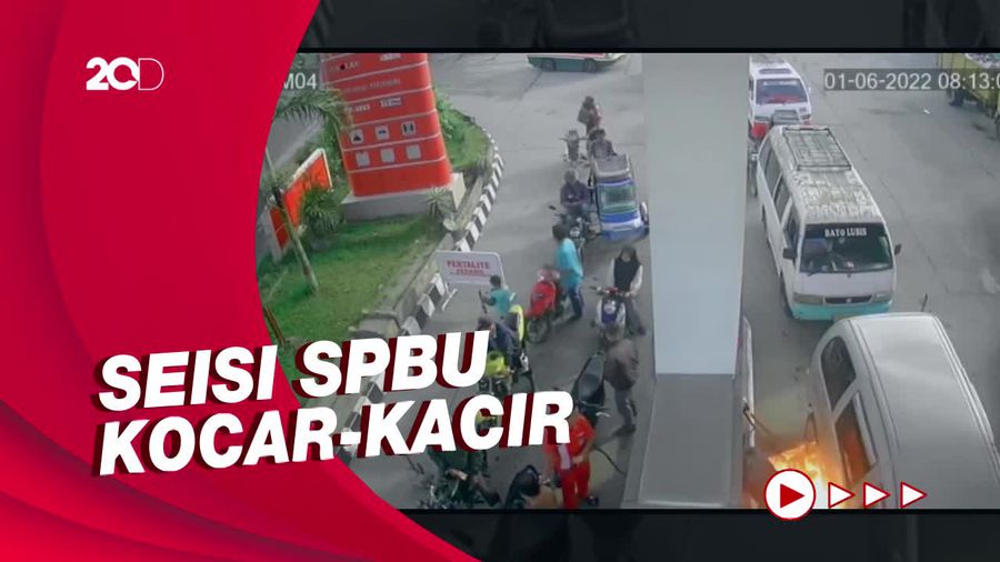 Heboh Mobil Terbakar saat Isi BBM di Mandailing Natal