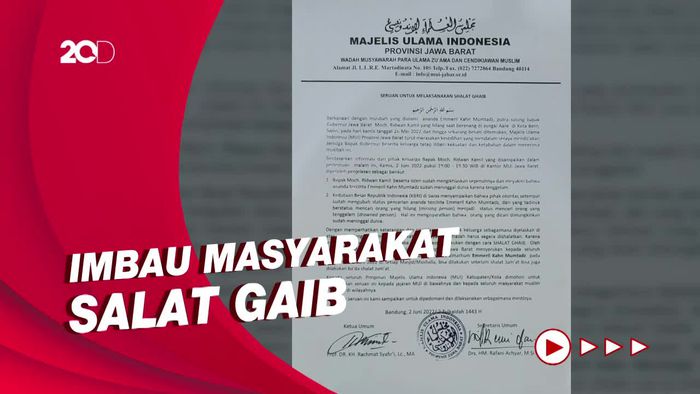 MUI Jabar: Keluarga Sudah Ikhlas dan Meyakini Eril Meninggal Dunia