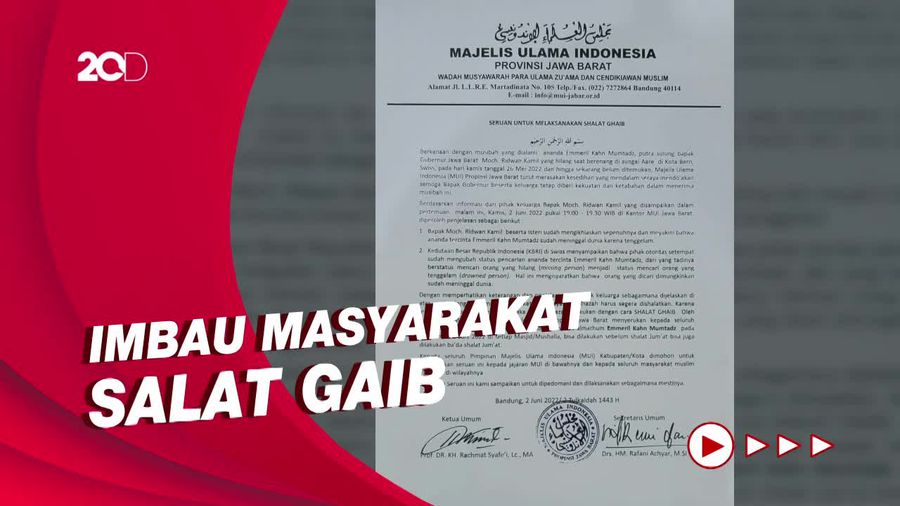 MUI Jabar: Keluarga Sudah Ikhlas dan Meyakini Eril Meninggal Dunia
