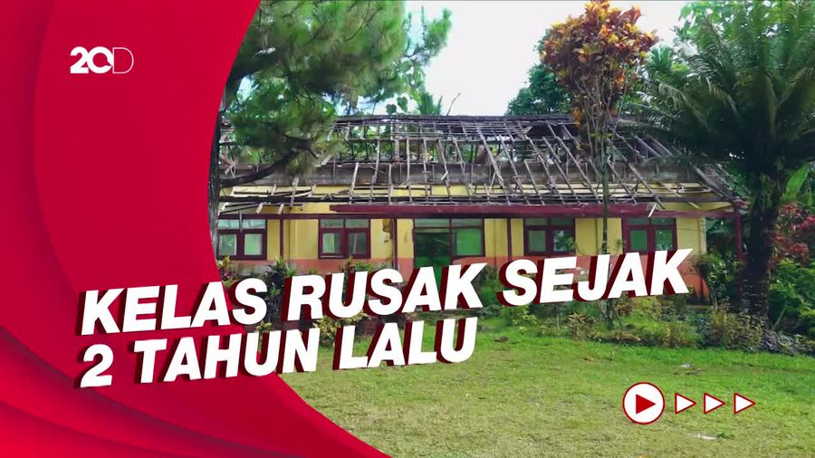 Sudah Dua Bulan Siswa SDN di Lumajang Ini Belajar di Tenda Darurat