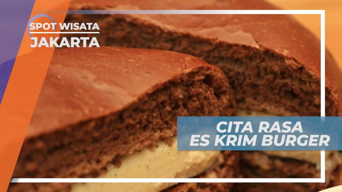 Makanan Penutup Segar, Es Krim Burger, Jakarta