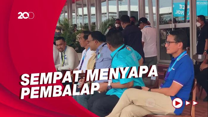 Jokowi Nonton Langsung Formula E, Duduk Sebelah Puan & Anies