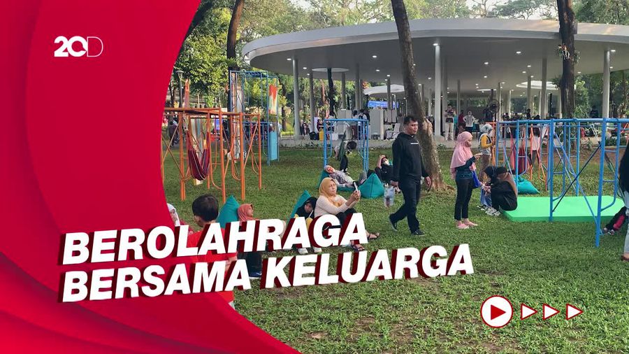 Ramainya Tebet Eco Park di Minggu Pagi