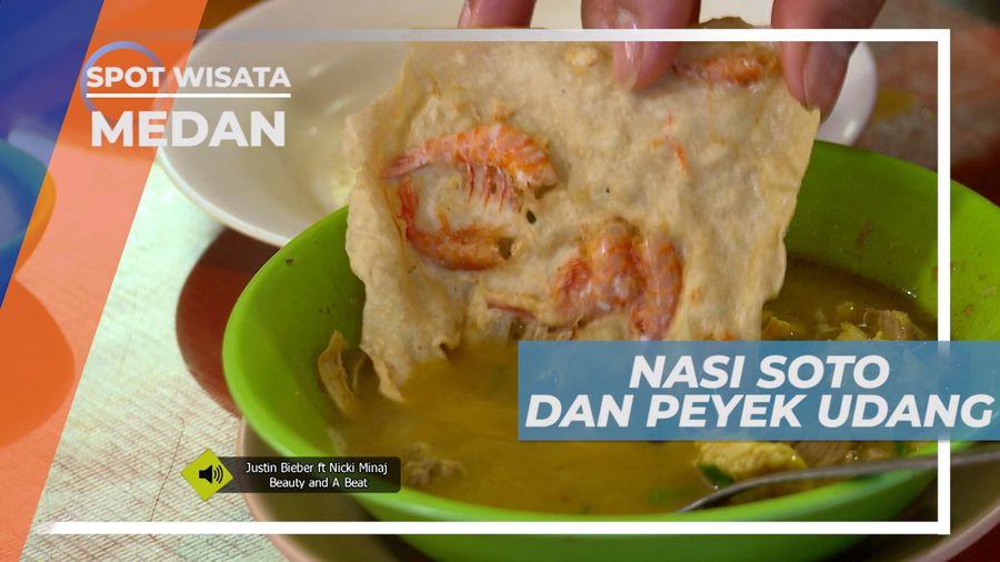 Lezatnya Kombinasi Nasi Soto Dengan Renyahnya Peyek Udang, Medan