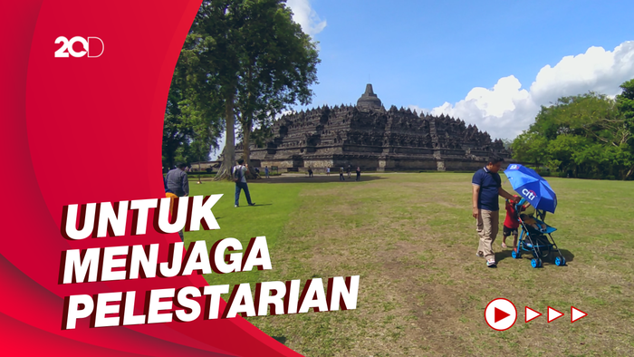 Pengunjung yang Naik ke Candi Borobudur Kini akan Dibatasi