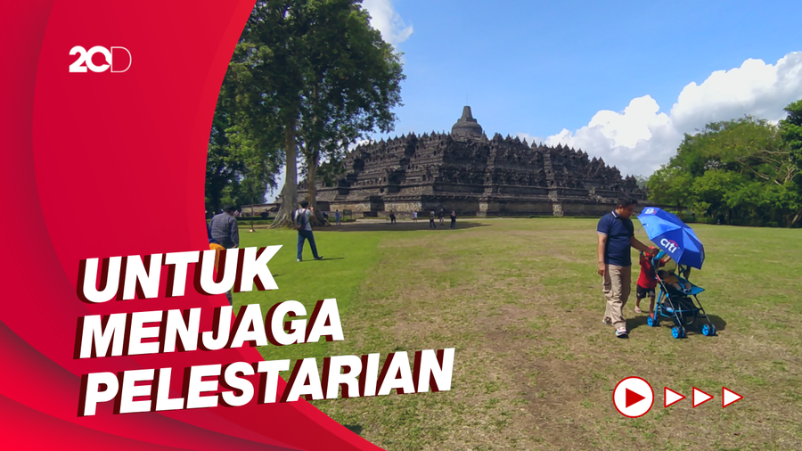 Pengunjung yang Naik ke Candi Borobudur Kini akan Dibatasi