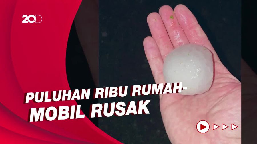 Penampakan Hujan Es Sebesar Bola Tenis Hantam Prancis, 1 Warga Tewas