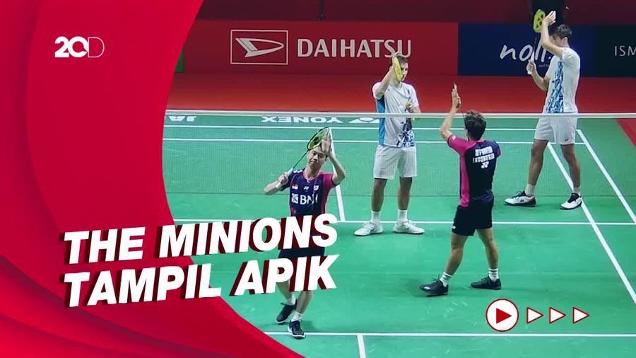 Kevin/Marcus Tumbangkan Ganda Prancis Dua Set Langsung