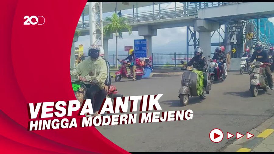 Ngeng! Ratusan Riders Vespa Masuk Bali, Siap Hadiri Vespa World Day