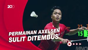 Kesulitan Hadapi Axelsen, Ginting Gagal ke Final Indonesia Masters