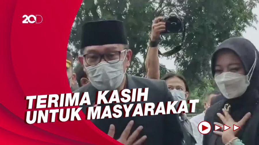 Ridwan Kamil Membungkuk Terima Kasih Sebelum Jenazah Eril Dibawa ke Bandung