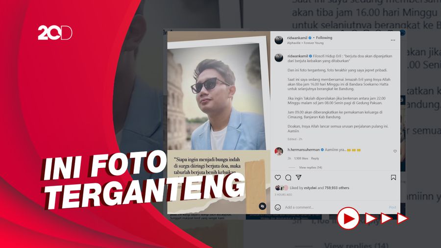 Ridwan Kamil Ungkap Potret Terakhir Eril Hasil Jepretannya