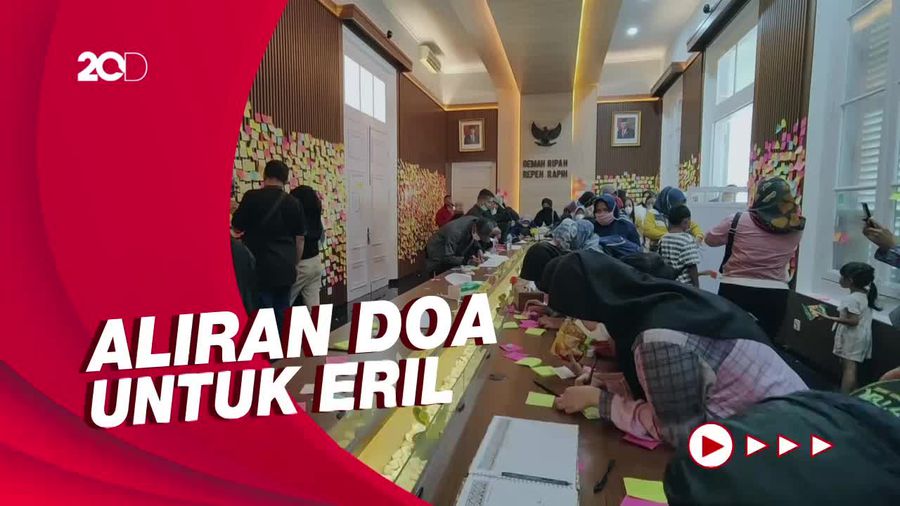 Untaian Doa Ratusan Warga untuk Eril di Tembok Pakuan