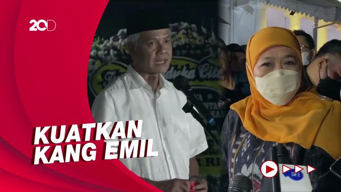 Ganjar-Khofifah Melayat Eril di Gedung Pakuan