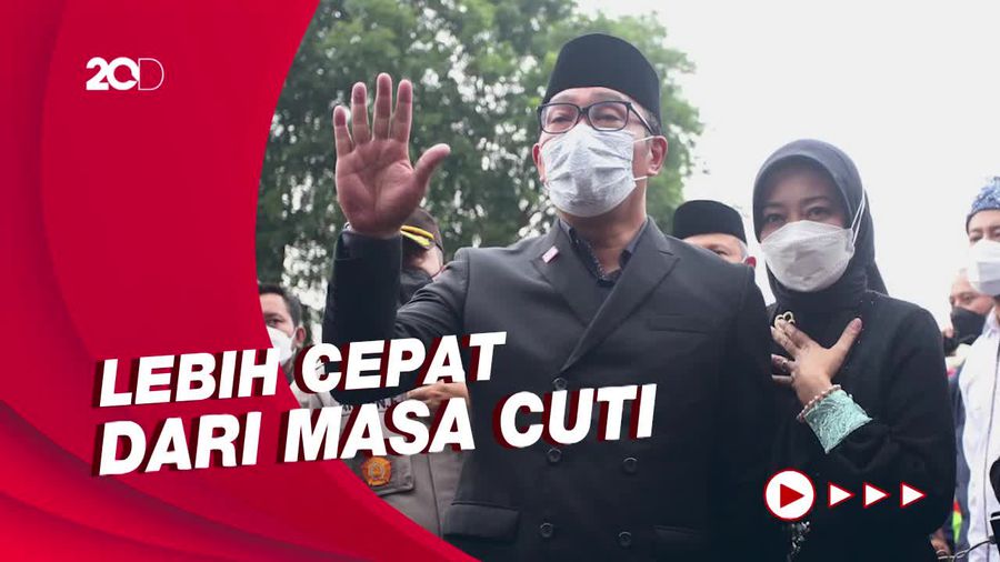 Ridwan Kamil Bakal Dinas Lagi Kamis Ini