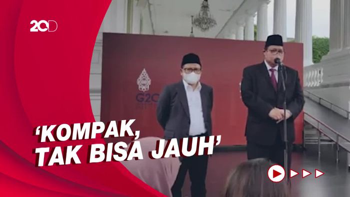 Airlangga-Cak Imin Keluar Istana Bareng: Kawan dari 2004, Tak Bisa Jauh