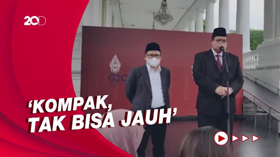 Airlangga-Cak Imin Keluar Istana Bareng: Kawan dari 2004, Tak Bisa Jauh