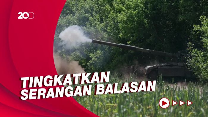 Aksi Tank Tempur Ukraina Balas Gempuran Rusia di Donbas