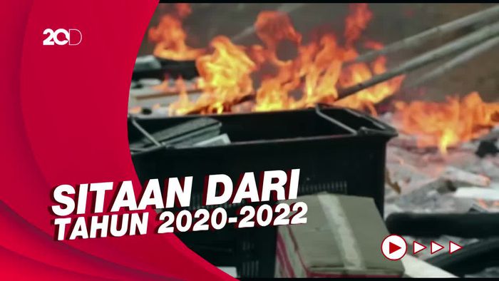 Penampakan Rokok-HP Ilegal Senilai Rp 9 M Dimusnahkan Bea Cukai Kepri