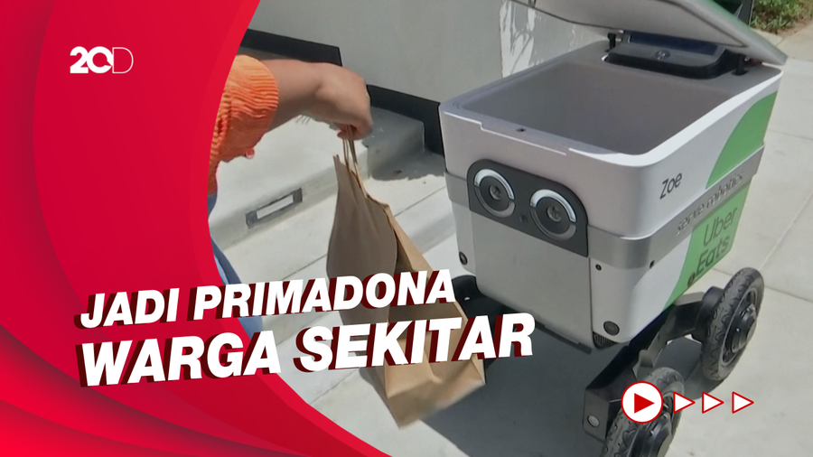 Lucunya Robot Pengantar Makanan Uber Eats di California