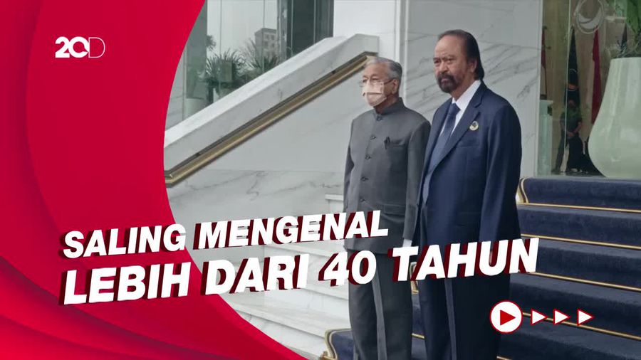 Pertemuan Kawan Lama Surya Paloh-Eks PM Malaysia Mahathir