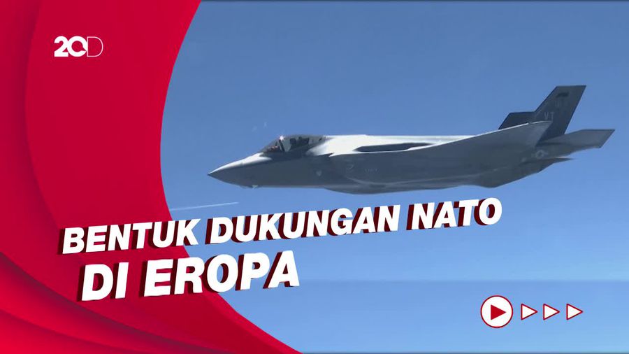 2 Pesawat F-35 AS Pamer Aksi Terbang Melintasi Langit 3 Negara Baltik