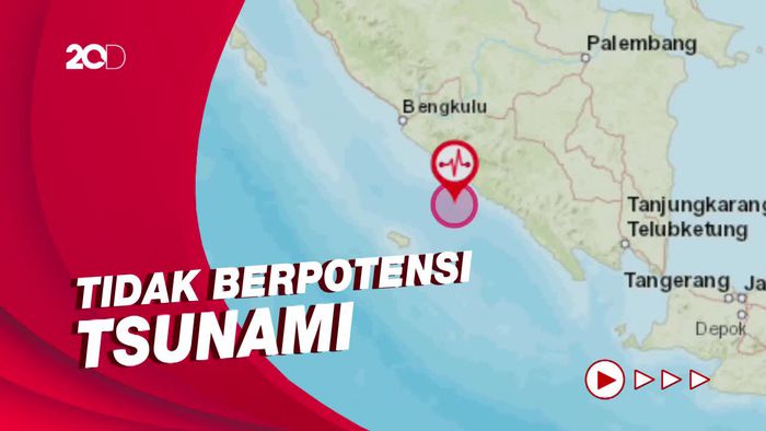 Gempa 5,4 M Guncang Perairan Bengkulu