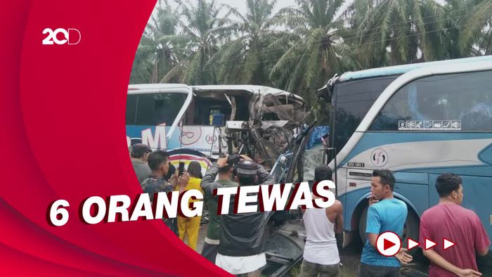 Ringsek Parah! Ini Penampakan Kecelakaan 2 Bus di Jalinsum Sumut