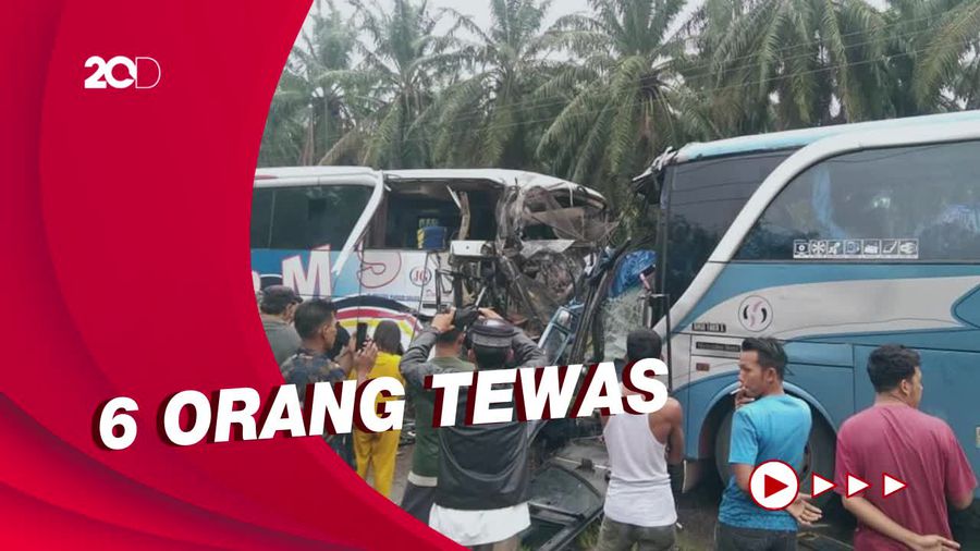 Ringsek Parah! Ini Penampakan Kecelakaan 2 Bus di Jalinsum Sumut