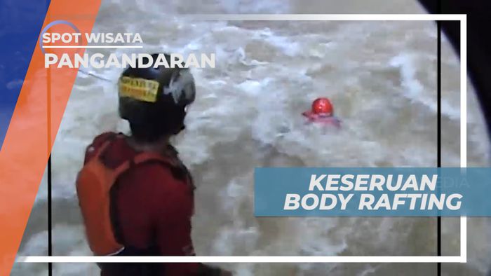 Menikmati Kesegaran Air Sungai dengan Bermain Body Rafting, Pangandaran