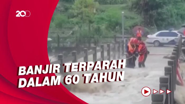 China Dilanda Banjir Parah, 33 Orang Tewas