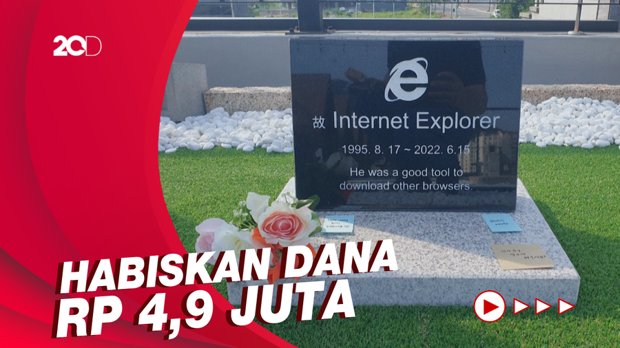 Heboh! Batu Nisan Internet Explorer di Korea Selatan