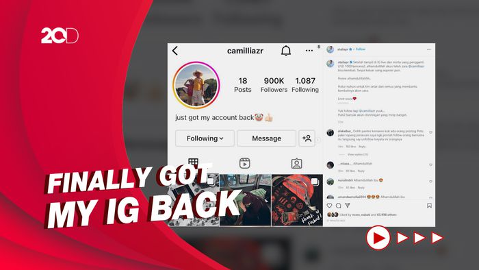 Sempat Diretas, Instagram Putri Ridwan Kamil Sudah Kembali