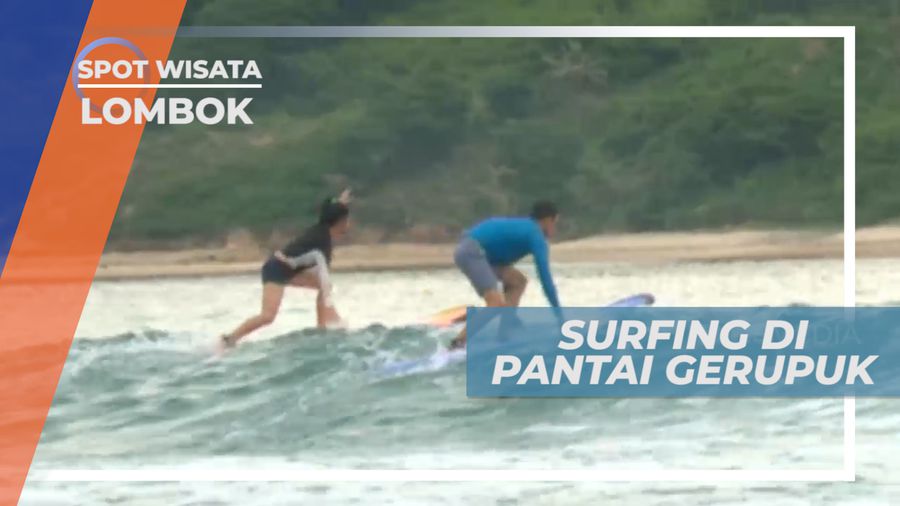 Surfing Menaklukkan Ombak Pantai Gerupuk Lombok