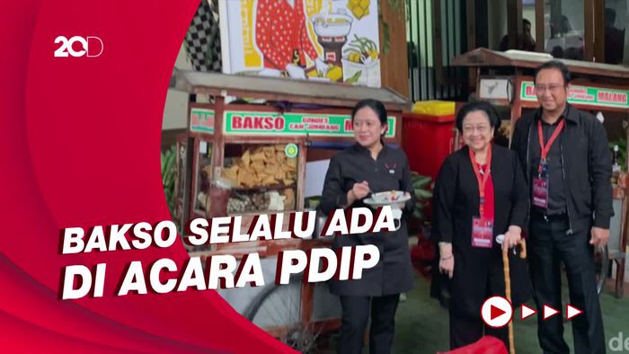 Momen Megawati-Puan Ngebakso Usai Tutup Rakernas II PDIP
