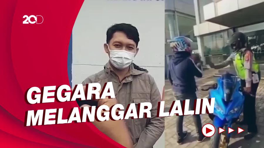 Pengakuan Pemotor Ditilang di Depan Dealer: Saya yang Salah