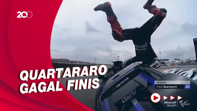 Detik-detik Quartararo Terpelanting di MotoGP Belanda