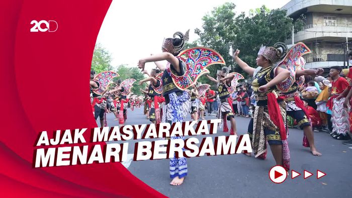 Peringati Bulan Bung Karno, Ratusan Penari Gatotkaca Tampil di CFD Solo