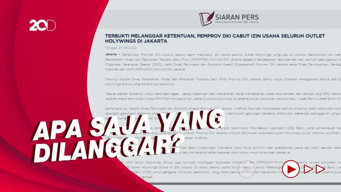 Terungkap! Ini Alasan Anies Cabut Izin Usaha 12 Outlet Holywings di DKI