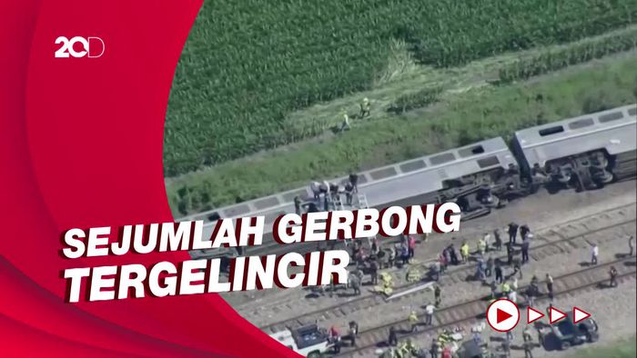 Kereta Amtrak Tabrak Truk Sampah di AS, Ratusan Penumpang Terluka
