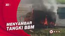 Pecah Ban, Truk Buah Terbakar di Tol Cipali