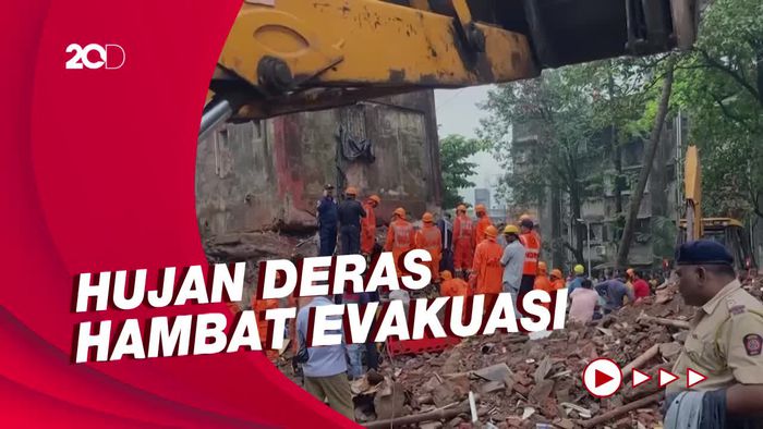 Penampakan Gedung 4 Lantai di Mumbai Roboh, 19 Orang Tewas