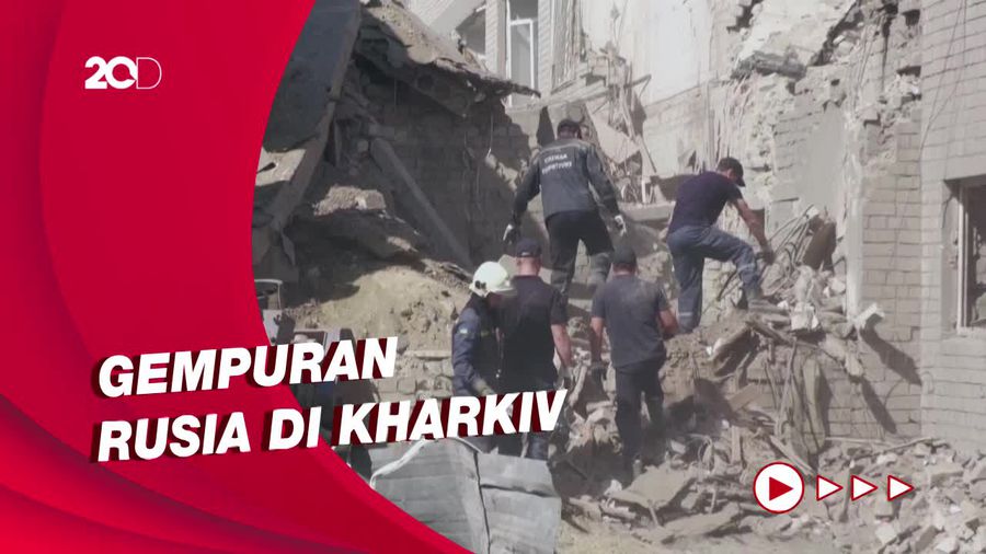 Rudal Rusia Hancurkan Gedung Sekolah di Kharkiv