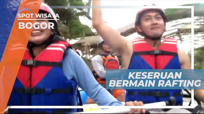 Menegangkan, Mengarungi Arus Sungai Deras Menggunakan Perahu Karet, Bogor