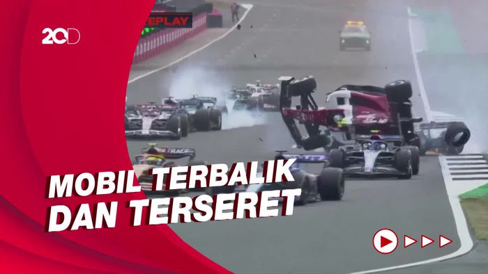 Kecelakaan Horor di F1 GP Inggris, Pembalap China Terseret Jauh